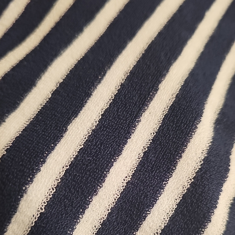 Land-s End Navy and White Striped Cover-Up - Medium - Picture 3 of 4